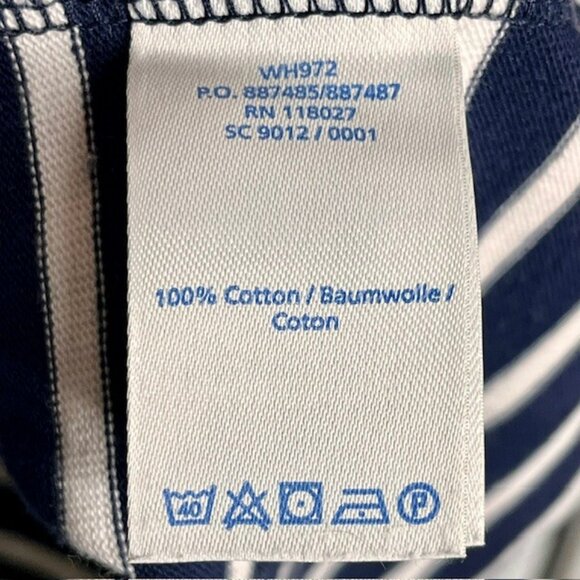 Boden Bretton Stripe Colourblock Cotton Shift Dress (WH972) - Navy/White - 12 - Picture 7 of 8